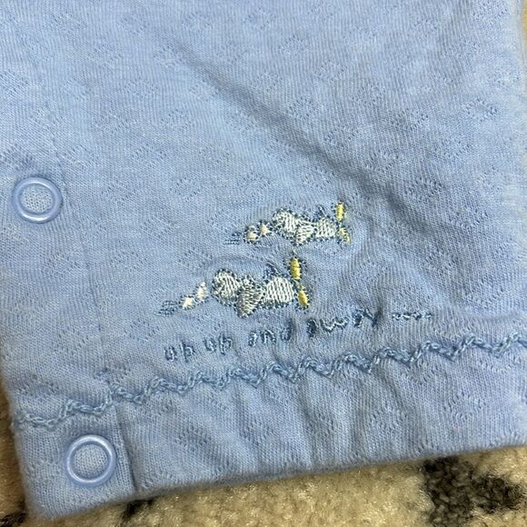 Vintage nanette baby blue airplane “up up and away” romper - 3M - Picture 2 of 5